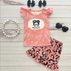 New!! Toddler Girl Boutique Pink Cheetah Outfit